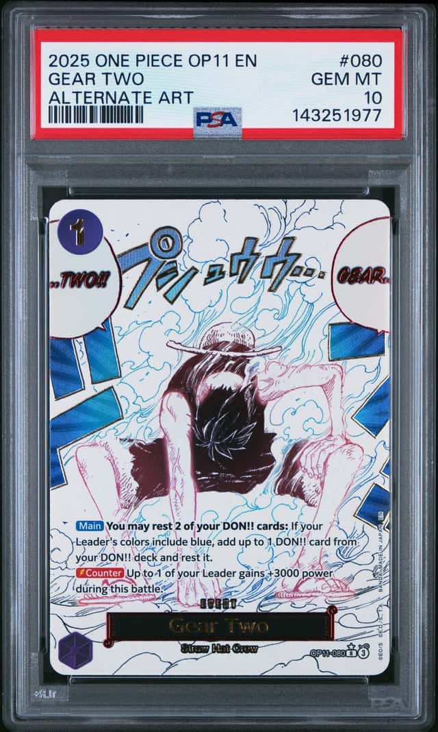 2025 One Piece A Fist of Divine Speed Alternate Art Gear Two #OP11-080