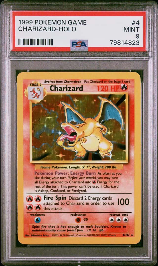 1999 Pokemon Base Set Holo #4 Charizard - PSA MINT 9