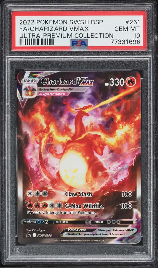 2022 Pokemon Sword & Shield Promo Ultra Premium Alt Art Charizard VMAX #SWSH261 PSA 10 GEM MINT