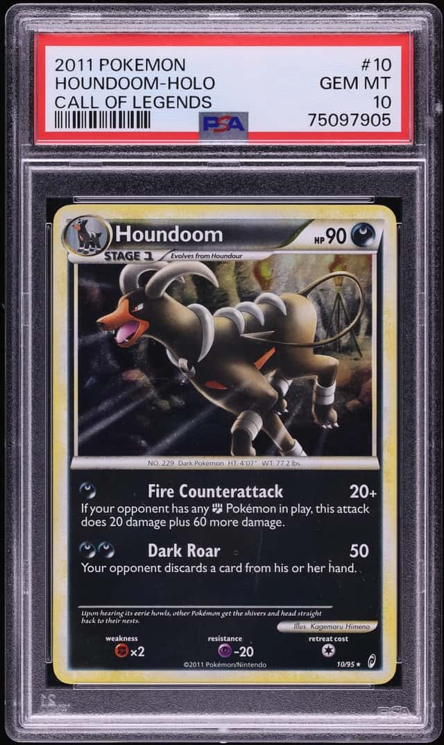 2011 Pokemon Call Of Legends Holo Houndoom #10 PSA 10 GEM MINT
