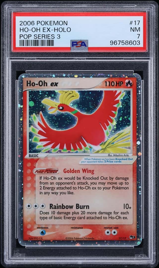 2006 Pokemon Pop Series 3 Holo Ho-Oh Ex #17 PSA 7 NRMT