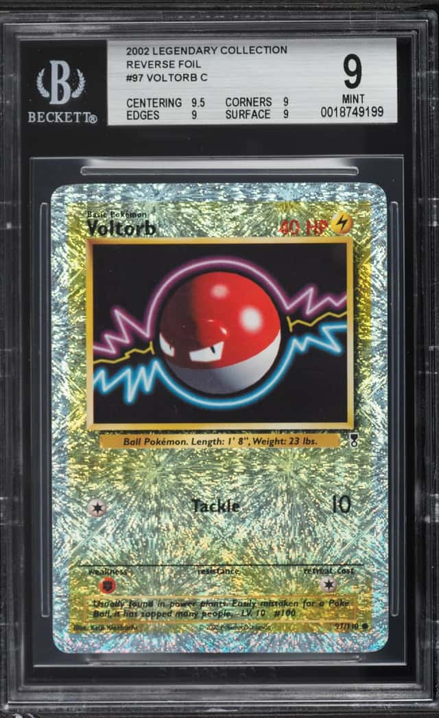 2002 Pokemon Legendary Collection Reverse Holo Voltorb #97 BGS 9 MINT