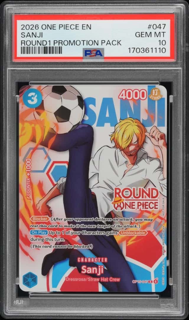 2026 ONE PIECE ROUND1 PROMOTION PACK #047 SANJI PSA 10