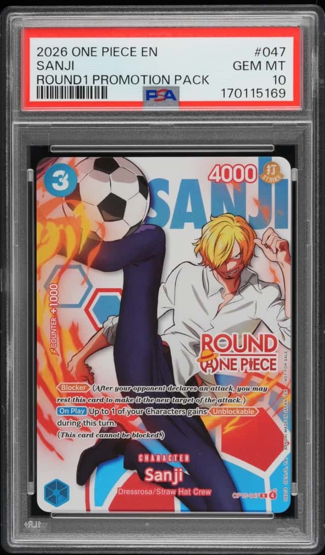2026 ONE PIECE ROUND1 PROMOTION PACK #047 SANJI PSA 10