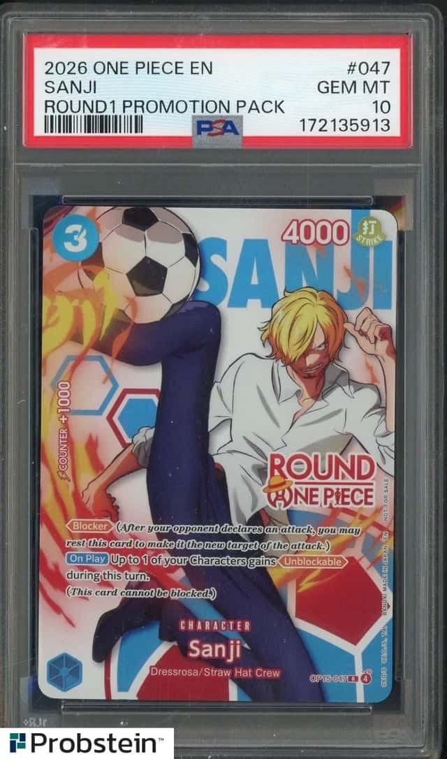 2026 One Piece EN Round1 Promotion Pack #047 Sanji PSA 10 GEM MINT