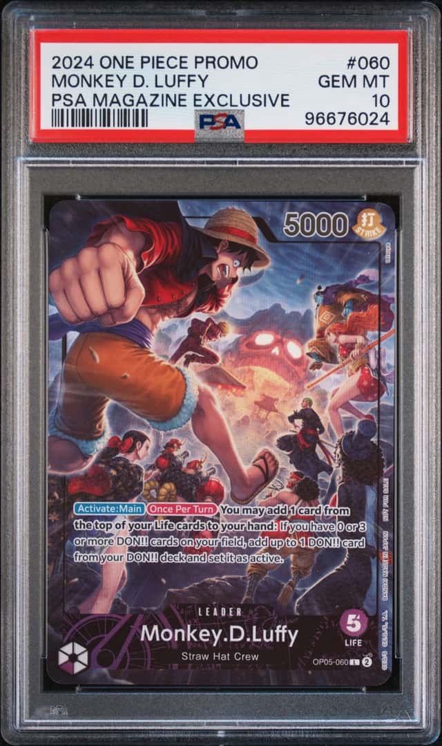 2024 ONE PIECE PROMOS PSA MAGAZINE EXCLUSIVE #060 MONKEY D. LUFFY PSA 10