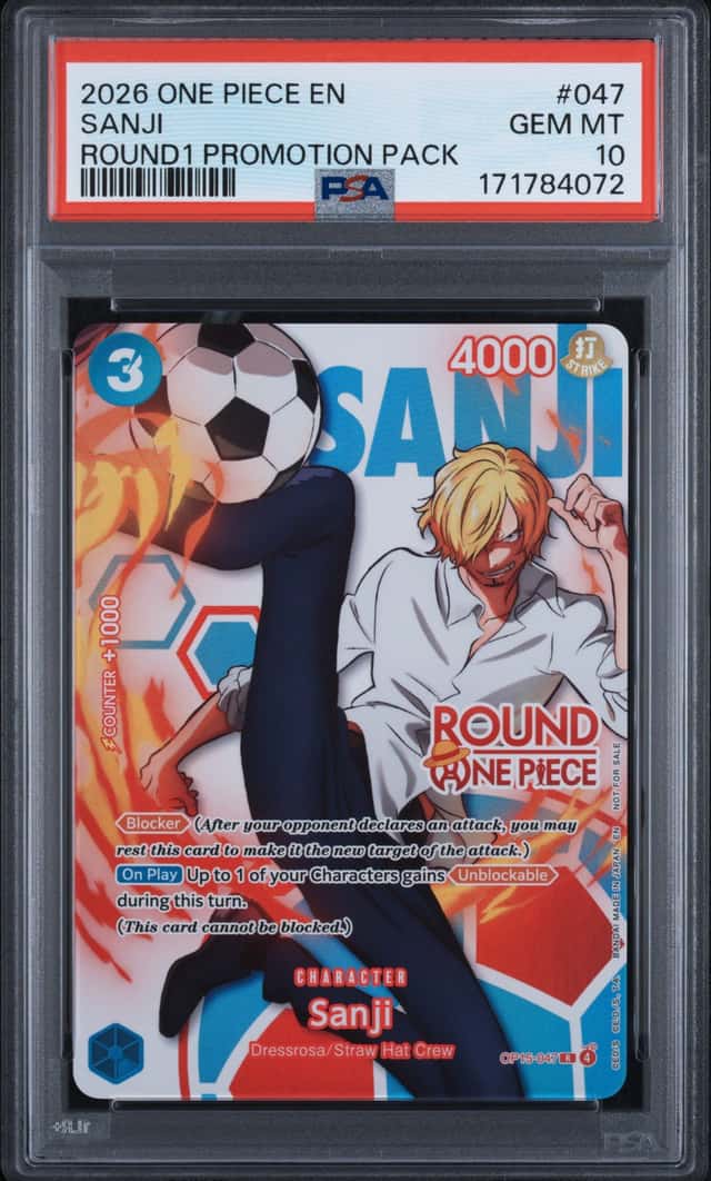 One Piece SANJI 2026 ONE PIECE ROUND1 PROMOTION PACK 047 PSA 10 *Seq
