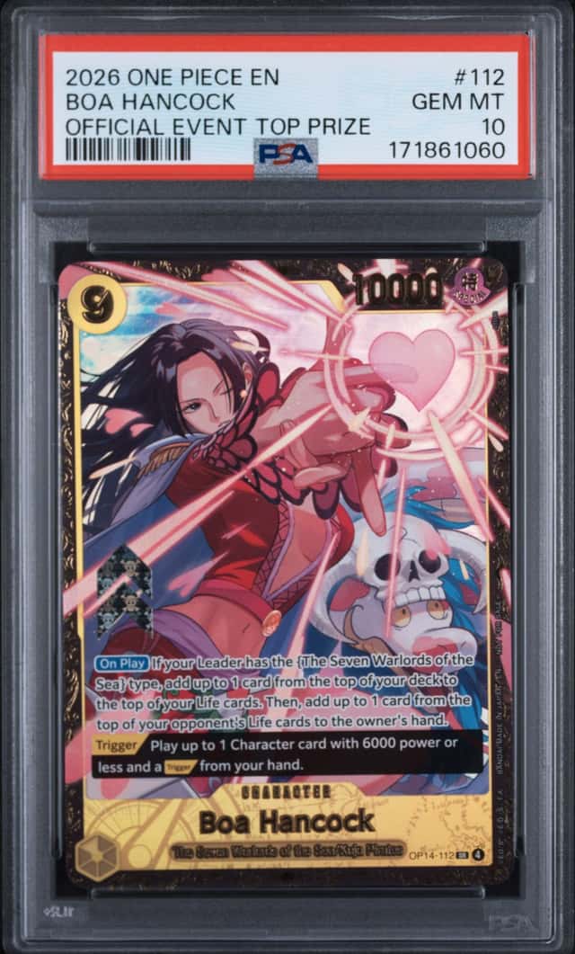 2026 One Piece EN Official Event Top Prize #112 Boa Hancock PSA 10 GEM MINT