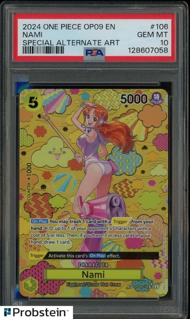 2024 One Piece OP09 EN Special Alternate Art #106 Nami PSA 10 GEM MINT