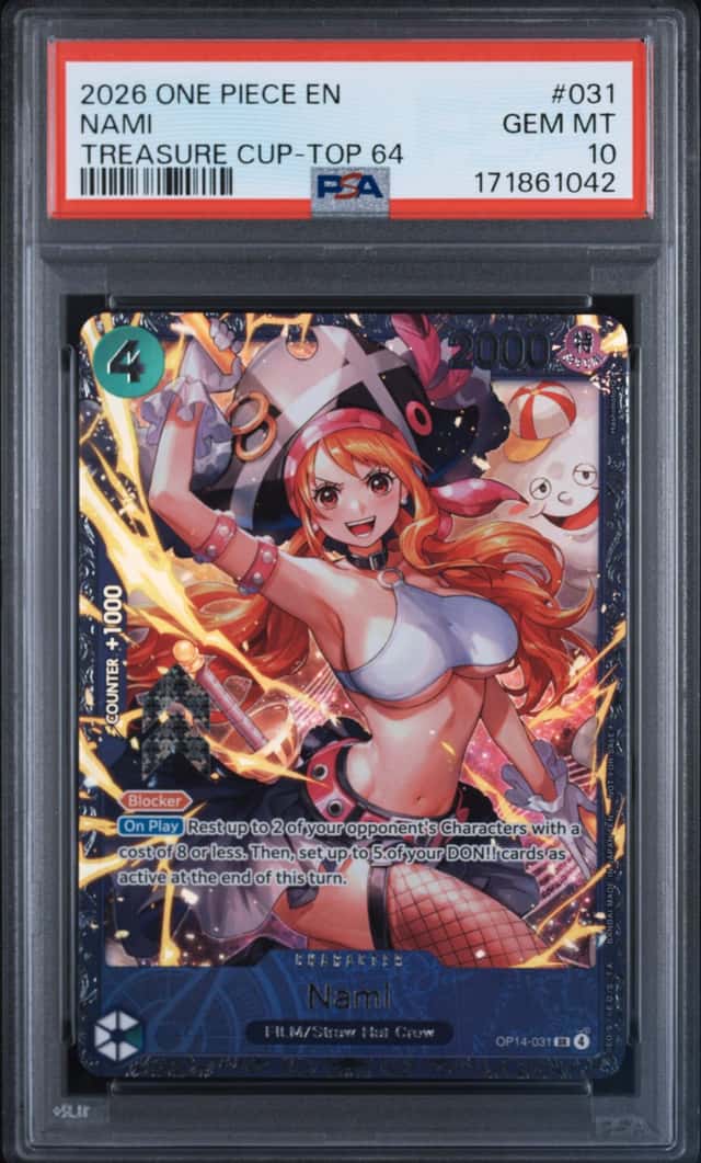 2026 One Piece EN Treasure Cup Top 64 #031 Nami PSA 10 GEM MINT