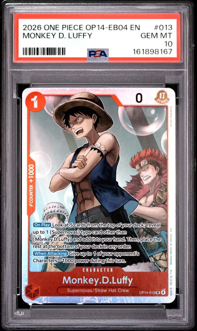 Monkey D. Luffy 2026 One Piece OP14 - SR - #013 PSA 10 