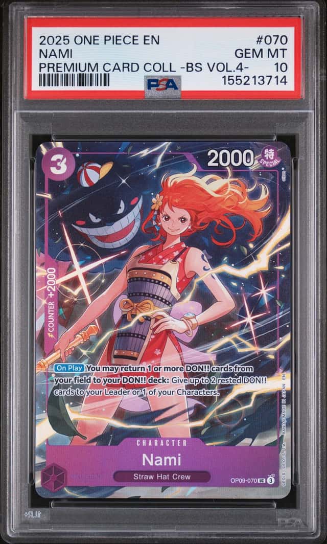 One Piece Card Game Nami OP09-070 PREMIUM CARD COLL -BS VOL.4- PSA10
