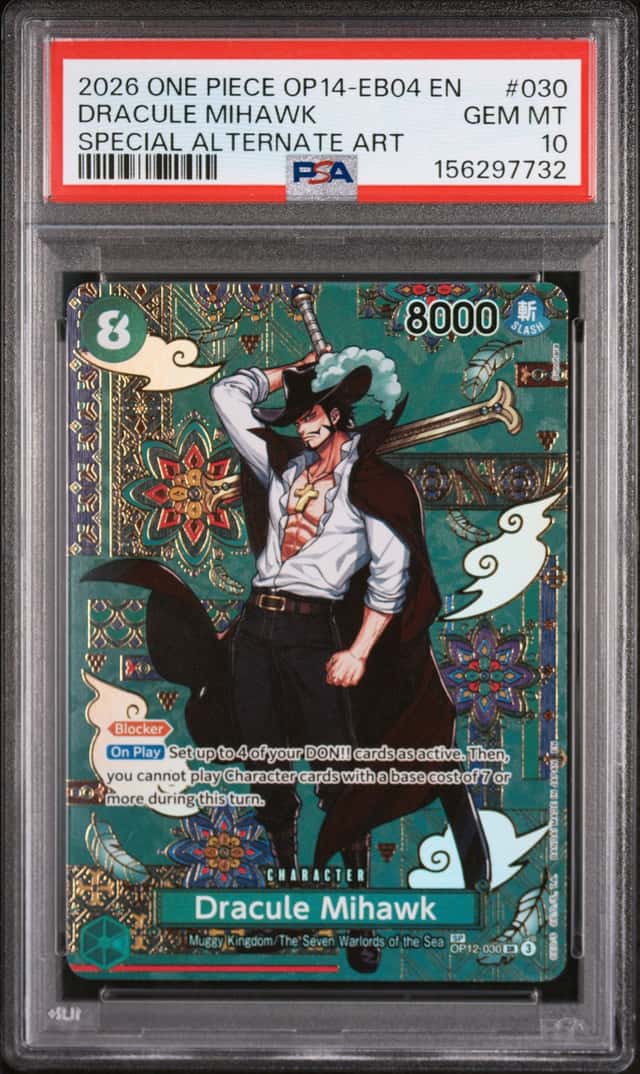 Dracule Mihawk PSA 10 - 2026 One Piece OP14-EB04 EN Special Alternate Art #030