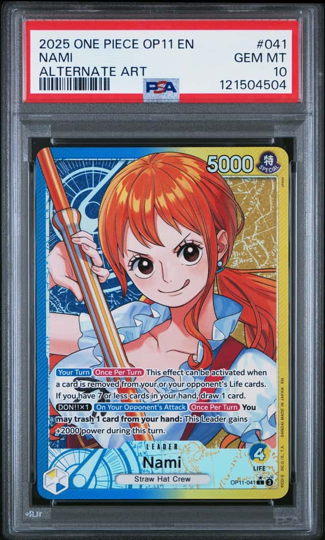 One Piece CCG Nami Alternate Art OP11-041 PSA 10 Gem Mint