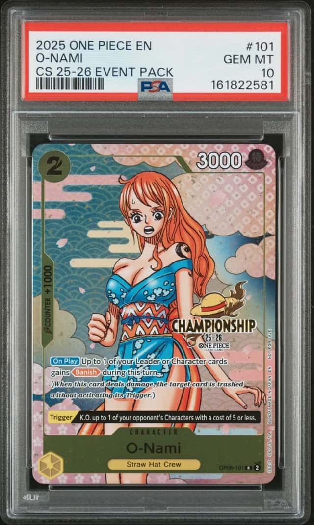 One Piece O-Nami Championship 2025-26 Event Pk. OP06-101 PSA 10 Gem Mint