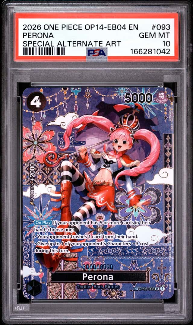 2026 ONE PIECE OP14-EB04-THE AZURE SEA'S SEVEN #093 PERONA PSA 10