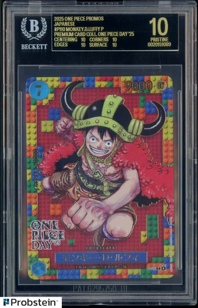2025 One Piece Promos JPN P110 Monkey D. Luffy Premium Card BGS 10 BLACK LABEL