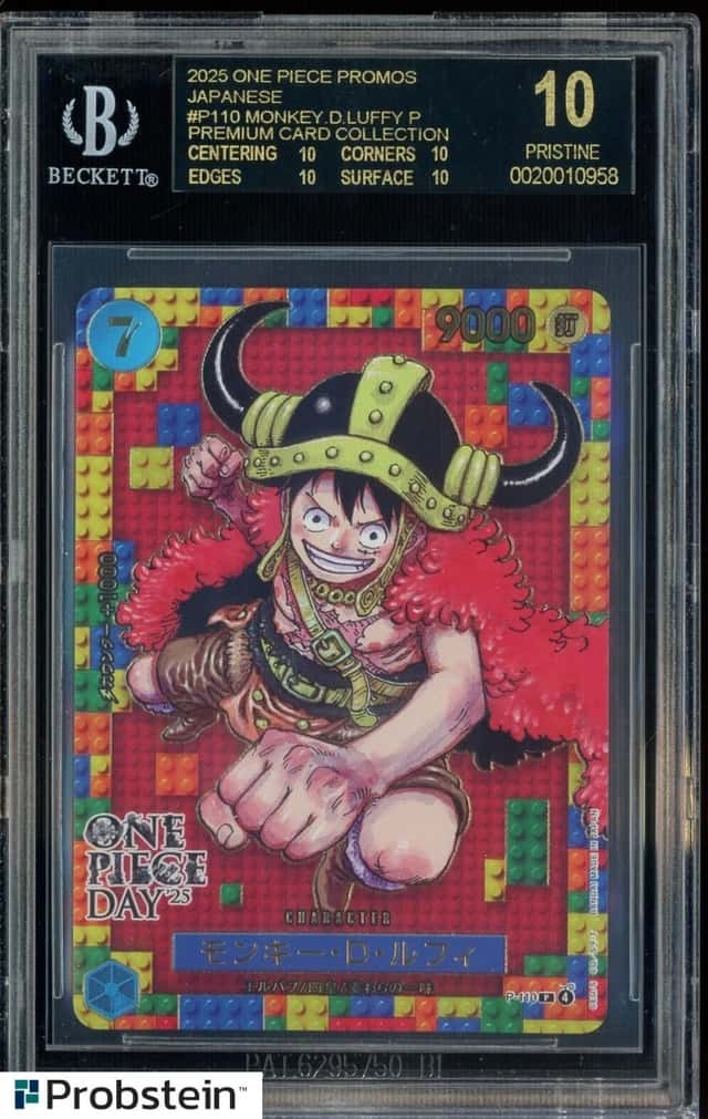 2025 One Piece Promos JPN P110 Monkey D. Luffy Premium Card BGS 10 BLACK LABEL
