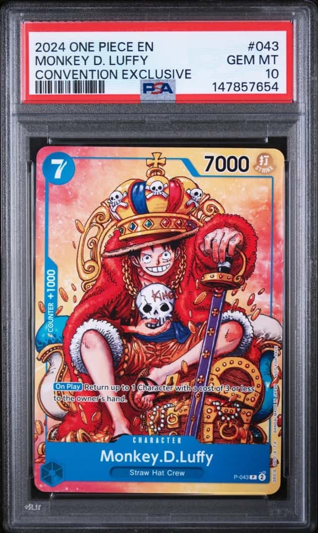 2024 ONE PIECE PROMOS CONVENTION EXCLUSIVE #043 MONKEY D. LUFFY PSA 10