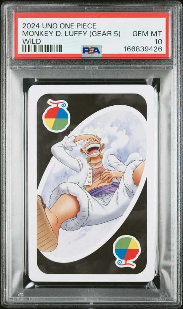 2024 UNO ONE PIECE WILD MONKEY D. LUFFY (GEAR 5) PSA 10