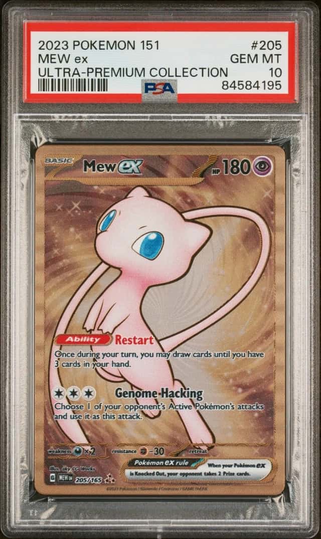 Pokemon Mew ex 151 Ultra-Premium Coll. Gold Metal Promo 205/165 PSA 10 Gem Mint