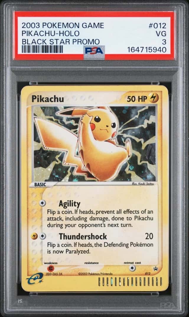 2003 POKEMON BLACK STAR PROMO #012 PIKACHU-HOLO PSA 3