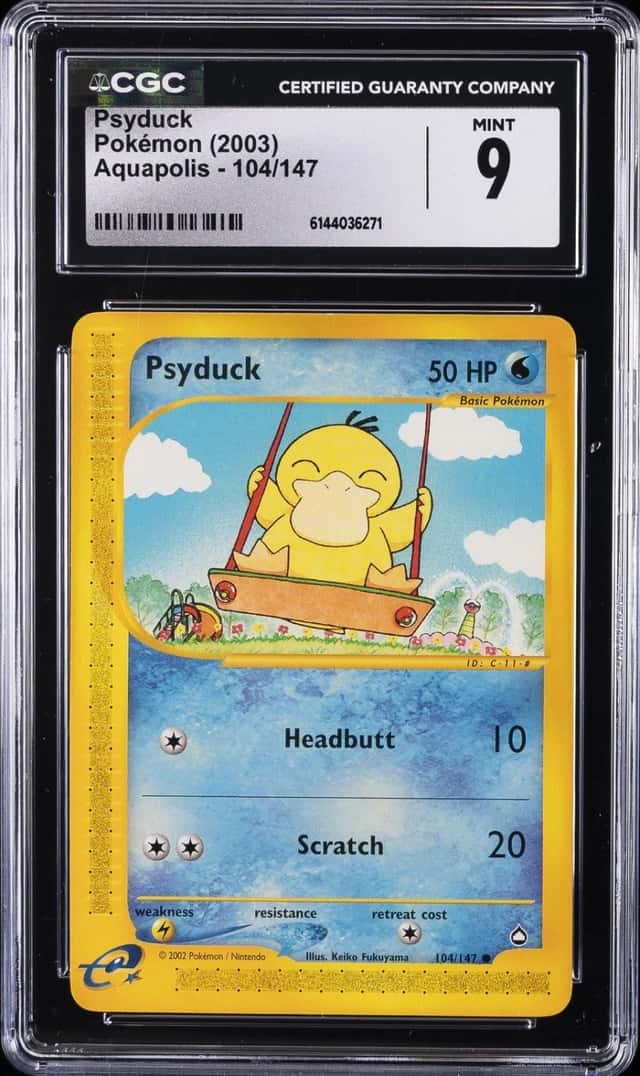 2003 POKEMON AQUAPOLIS #104 PSYDUCK CGC 9
