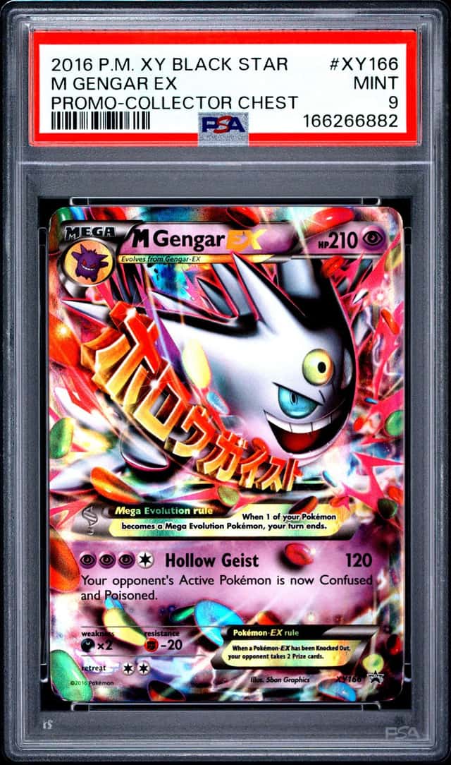 2016 Pokemon M Gengar EX #XY166 XY Black Star Promo PSA 9 