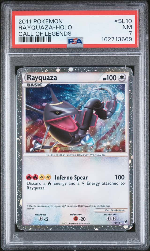 2011 POKEMON CALL OF LEGENDS #SL10 RAYQUAZA-HOLO PSA 7 NM