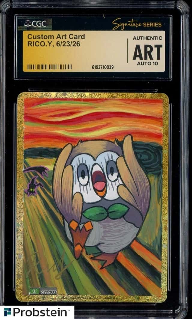 Rico Y Signed Sketched Pokemon JPN Custom Art Card CGC Authentic Art AUTO 10