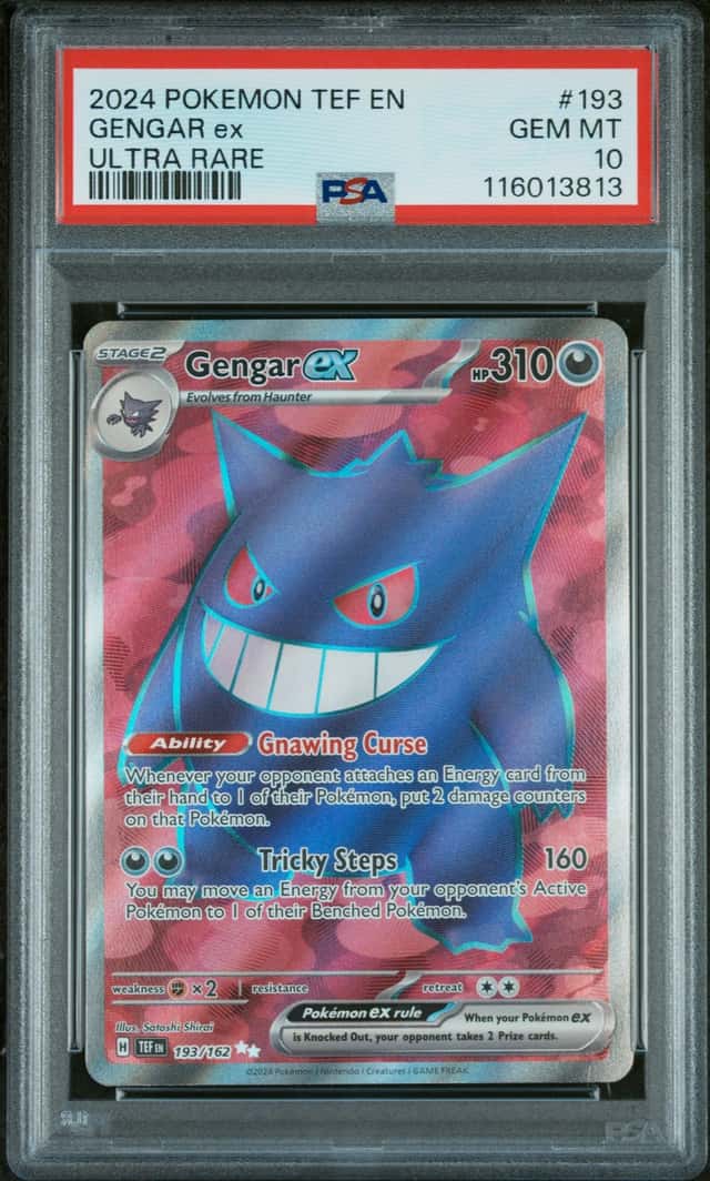 Pokemon TCG Gengar ex 193/162 SV05 Temporal Forces Ultra Rare Holo PSA 10 EN