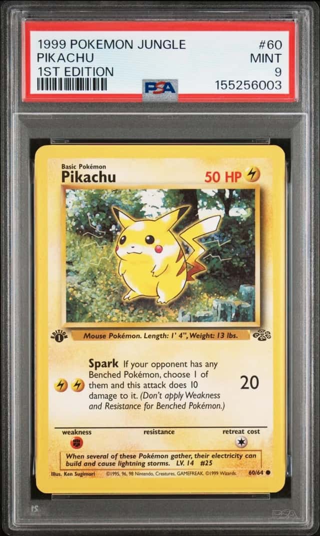 1999 POKEMON JUNGLE 1ST EDITION #60 PIKACHU PSA 9