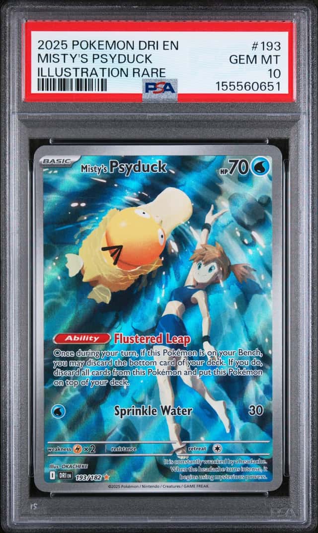 PSA 10 MISTY'S PSYDUCK  ILLUSTRATION RARE DESTINED RIVALS 193/182 - POKEMON 2025