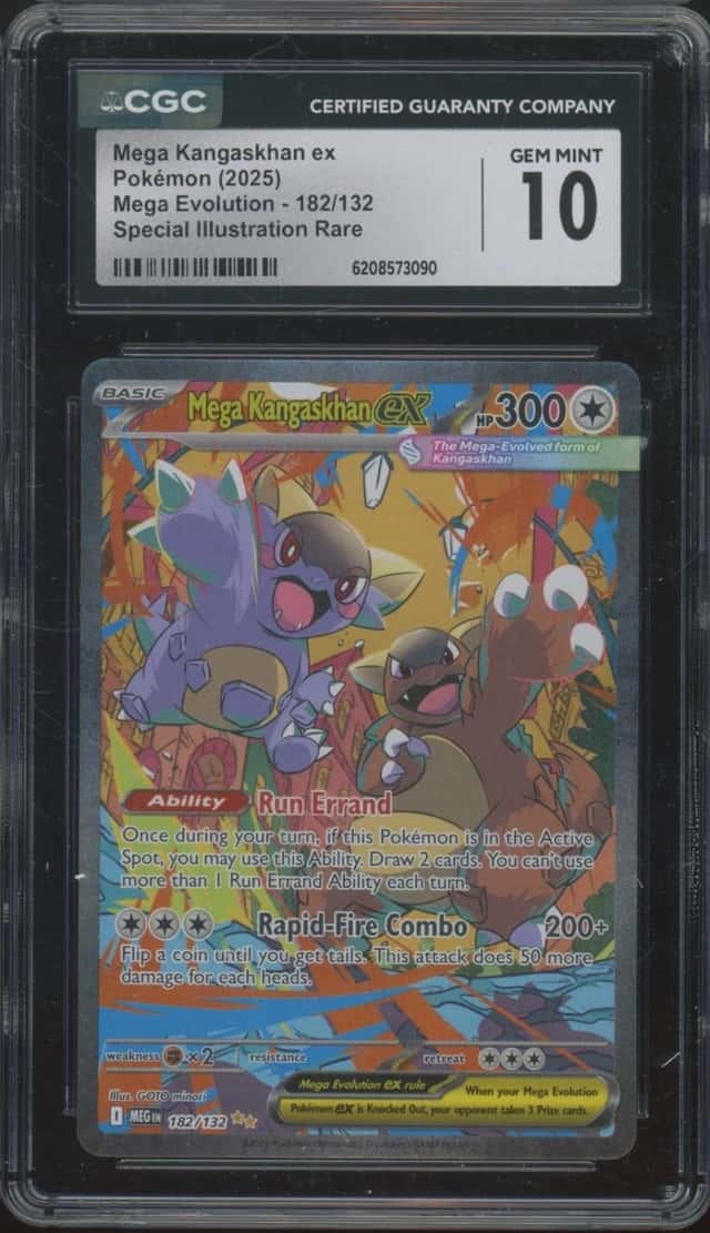 2025 Pokemon Mega Evolution #182 Mega Kangaskhan ex Gem Mint CGC 10