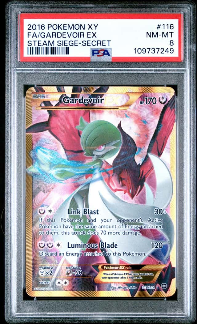 2016 Pokemon Xy Steam Siege Gardevoir EX Steam Siege-Secret Full Art PSA 8 #116