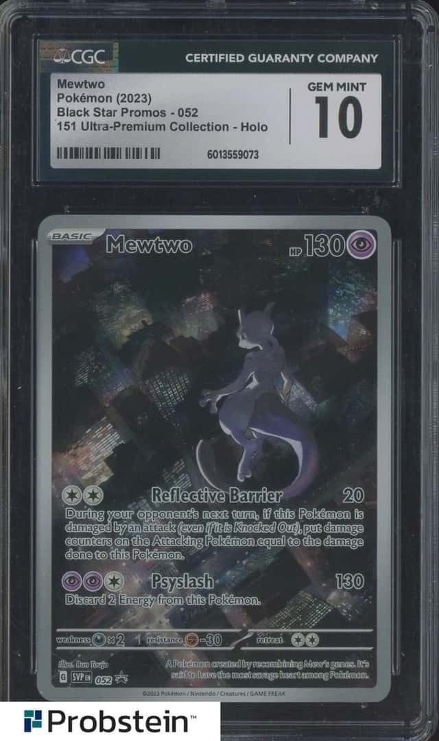 2023 Pokemon SVP EN BSP 151 Ultra Premium UPC #052 Mewtwo CGC 10 GEM MINT