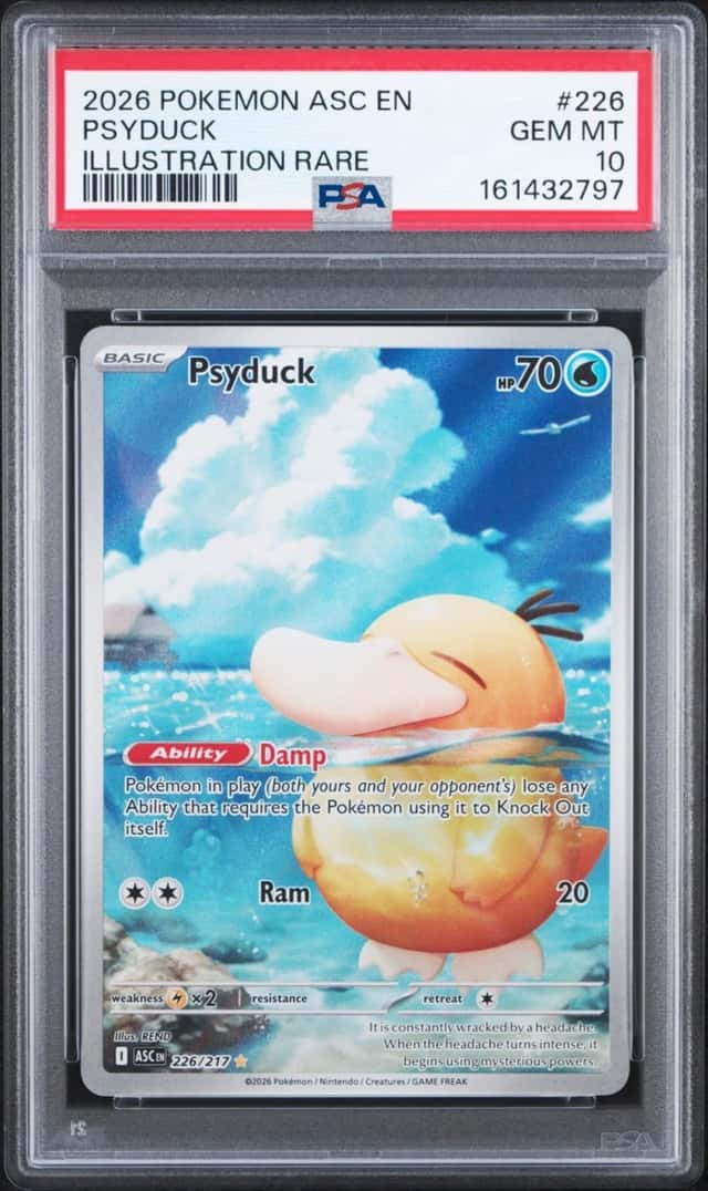 2026 POKEMON ASC EN-ASCENDED HEROES ILLUSTRATION RARE #226 PSYDUCK PSA 10