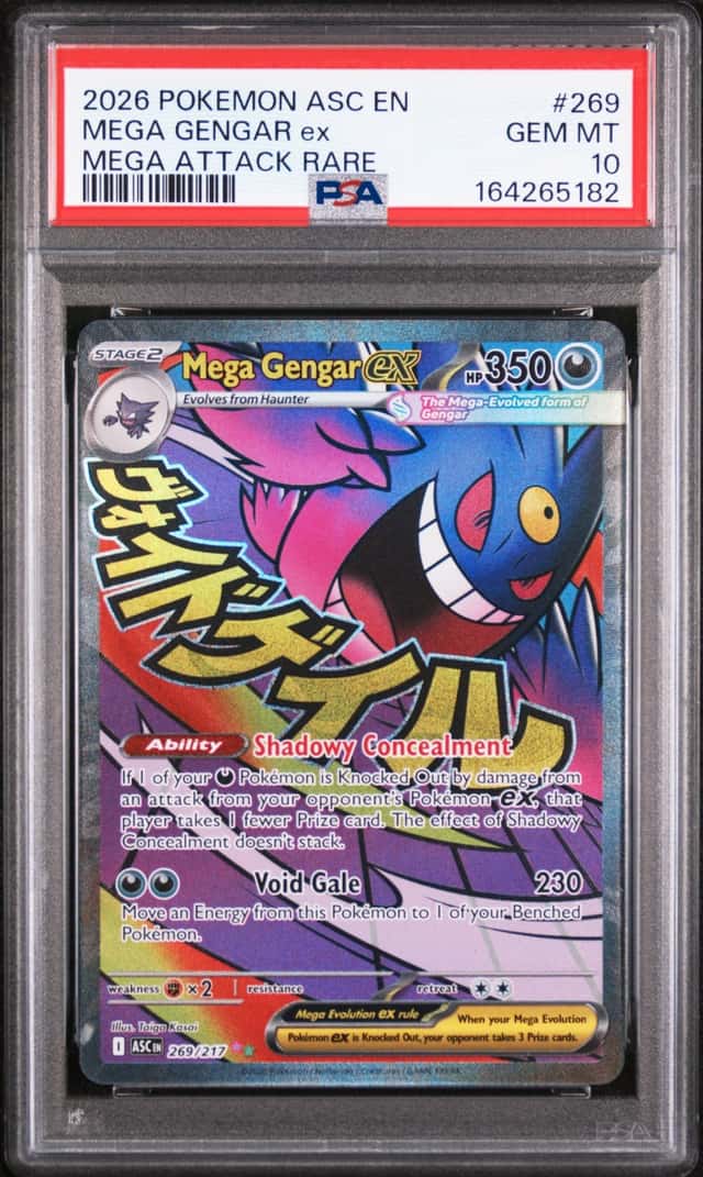 2026 Pokemon Ascended Heroes Mega Gengar ex Attack Rare #269/217 PSA 10 GEM MINT