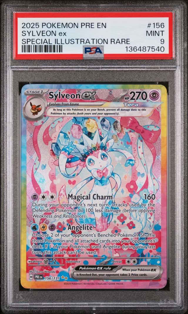 Pokemon PSA 9 Sylveon ex Special Illustration Rare 2025 156/131 PRE English