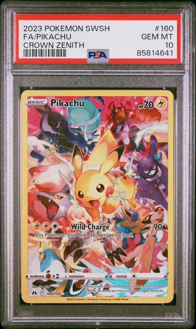 2023 Pokémon Crown Zenith Pikachu 160/159 Full Art PSA 10