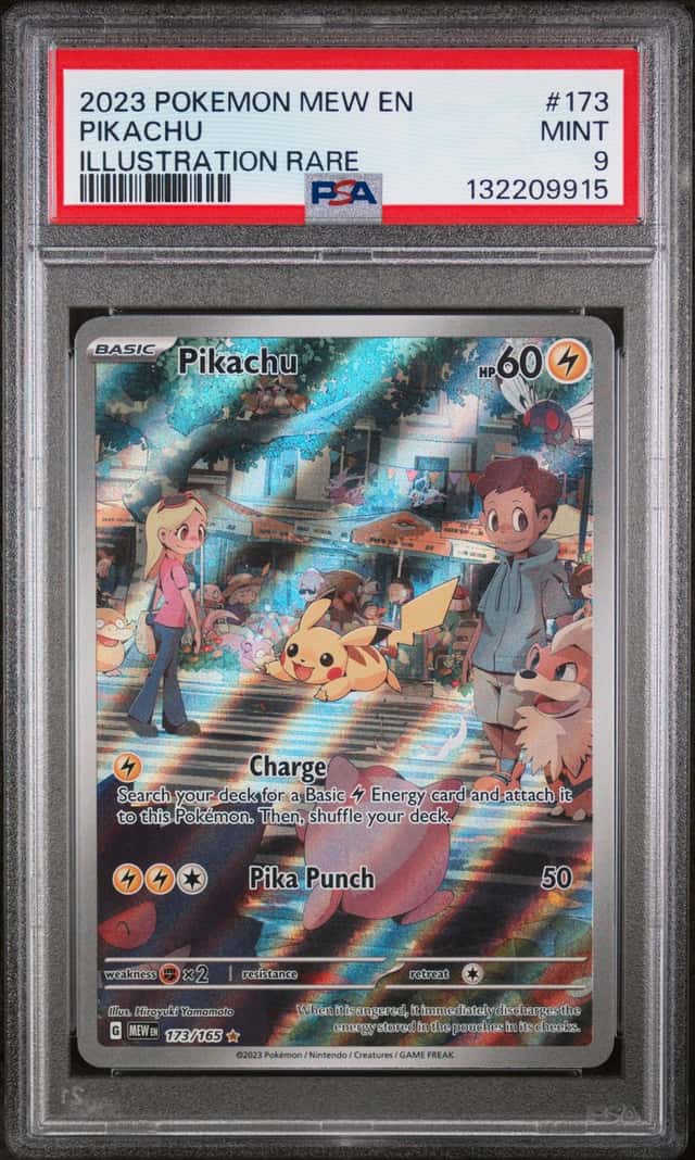 2023 Pokemon Mew Pikachu 173/165 IR Scarlet & Violet 151 PSA 9 Mint