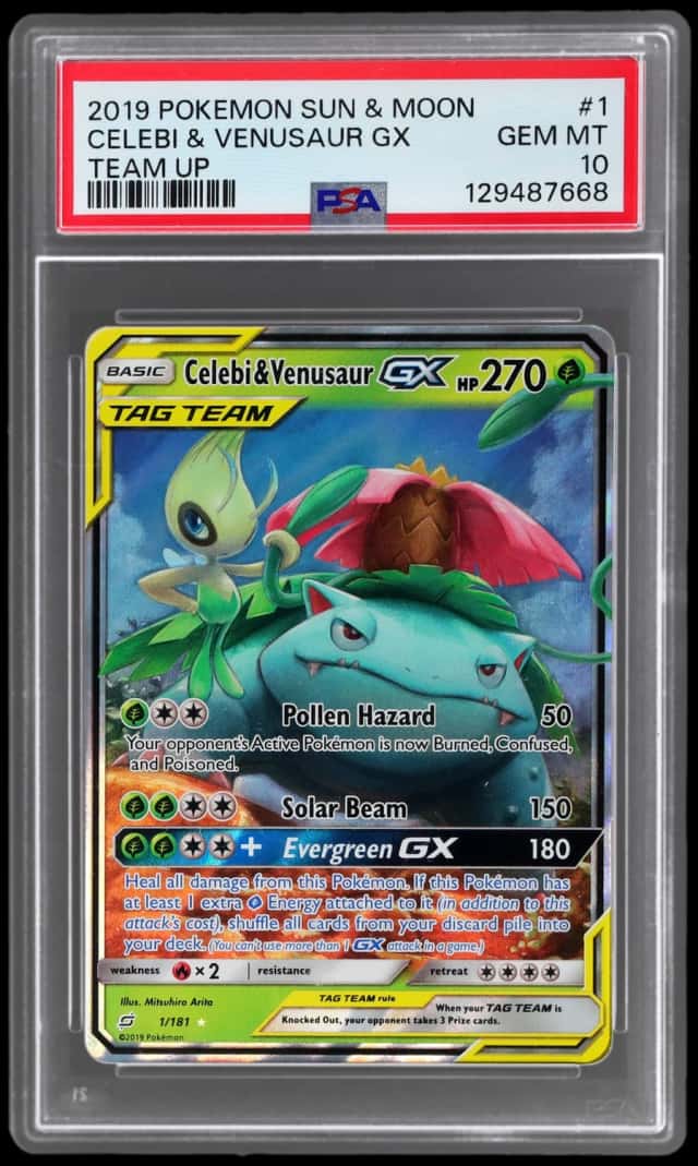 2019 Pokemon Sun and Moon Team Up Celebi/Venusaur Gx #1