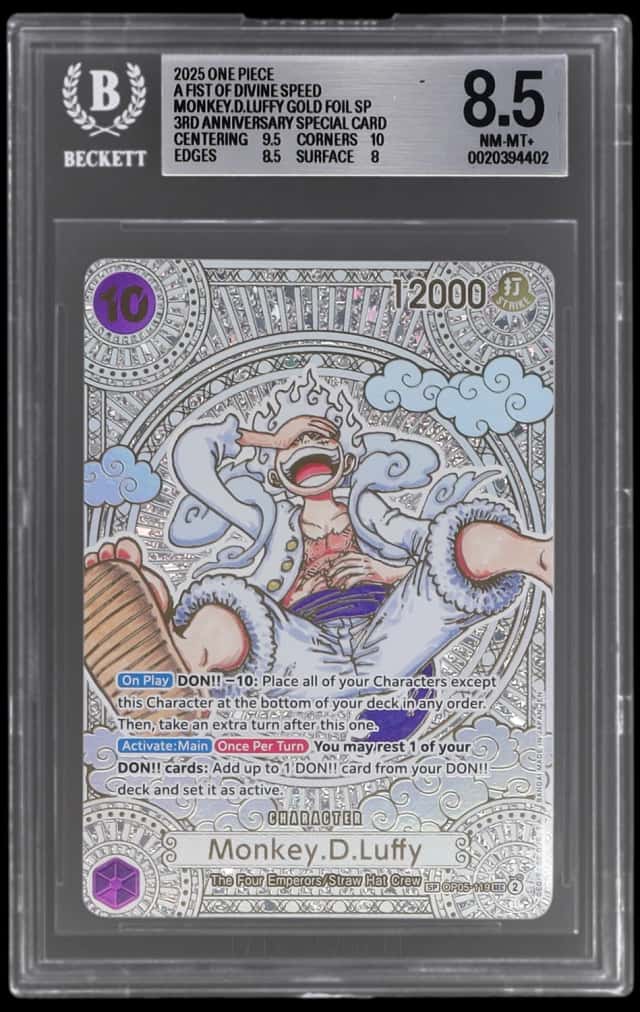 2025 One Piece A Fist of Divine Speed 3rd Anniversary Gold Monkey D. Luffy #OP05-119