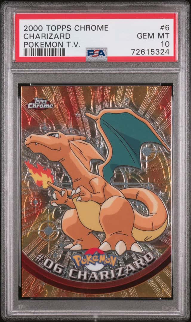 2000 Topps Chrome Pokemon Tv Charizard #6