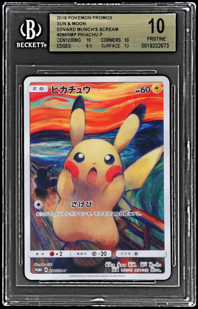 2018 Pokemon Sun and Moon Promo Japanese Edvard Munchs Scream Pikachu #288SMP