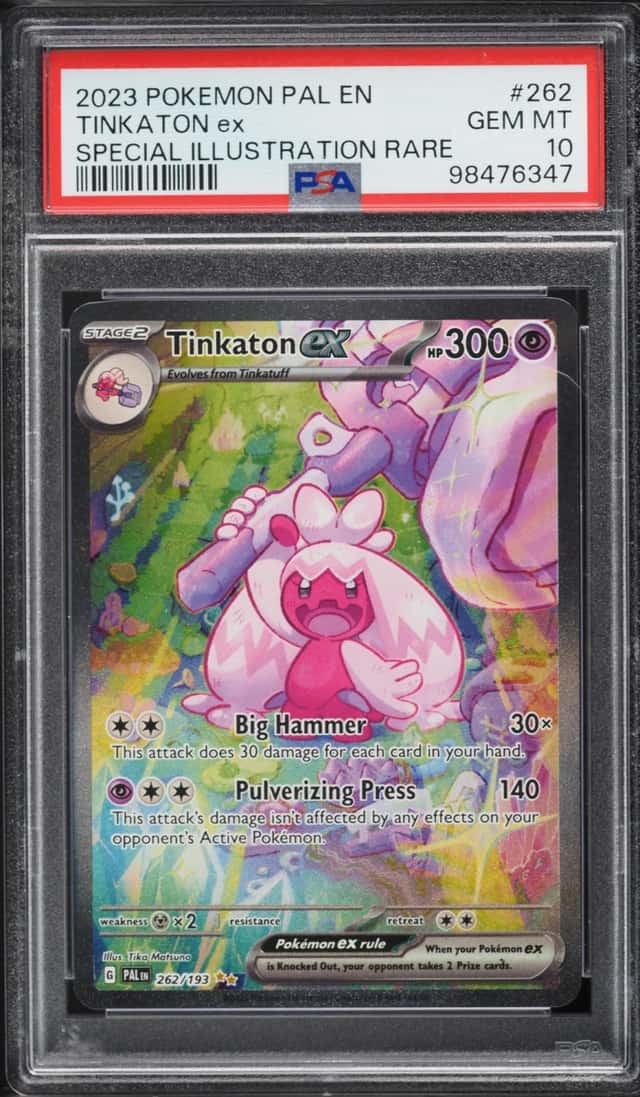 2023 Pokemon Scarlet & Violet Paldea Evolved SIR Tinkaton EX #262 PSA 10 GEM MINT