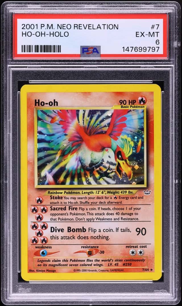 2001 Pokemon Neo Revelation Holo Ho-Oh #7 PSA 6 EXMT