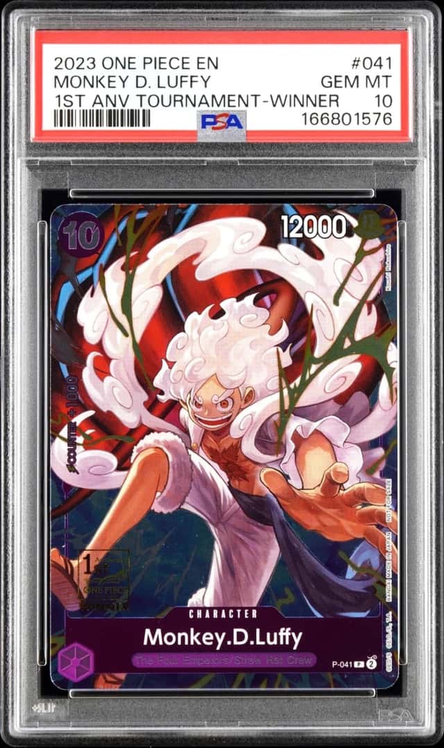 2023 ONE PIECE MONKEY D. LUFFY 1ST ANV. TOURNAMENT-WINNER PROMOS #041 PSA 10