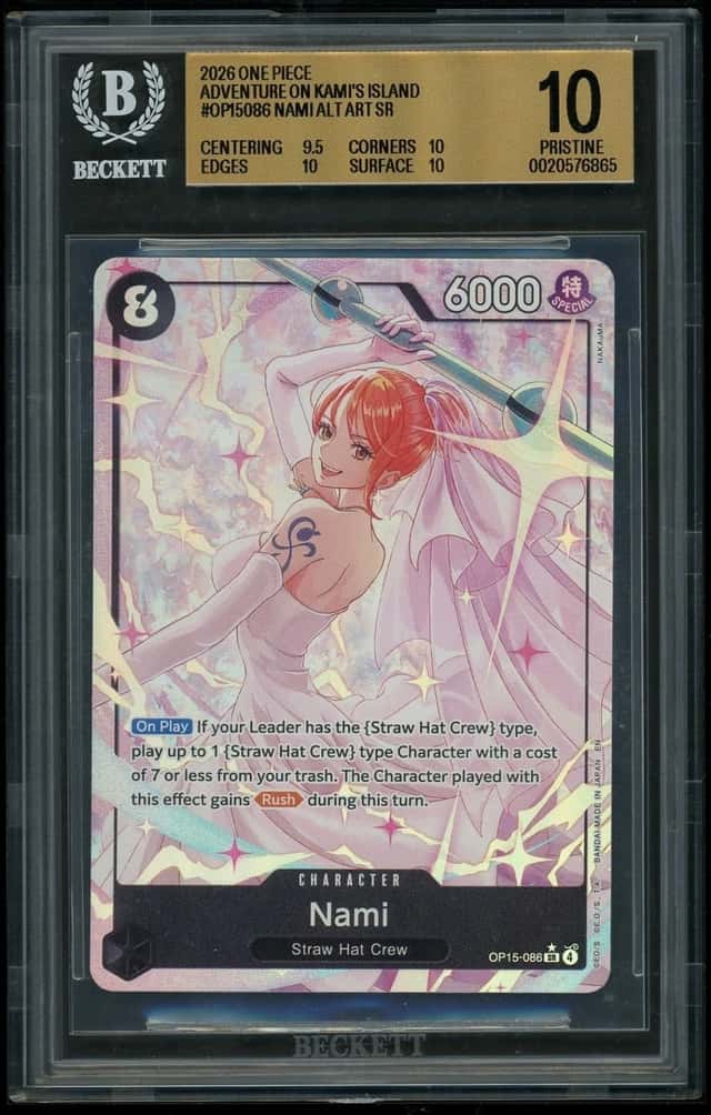 One Piece Nami 2026 Adventure on KAMI's Island ALT ART Super Rare BGS 10