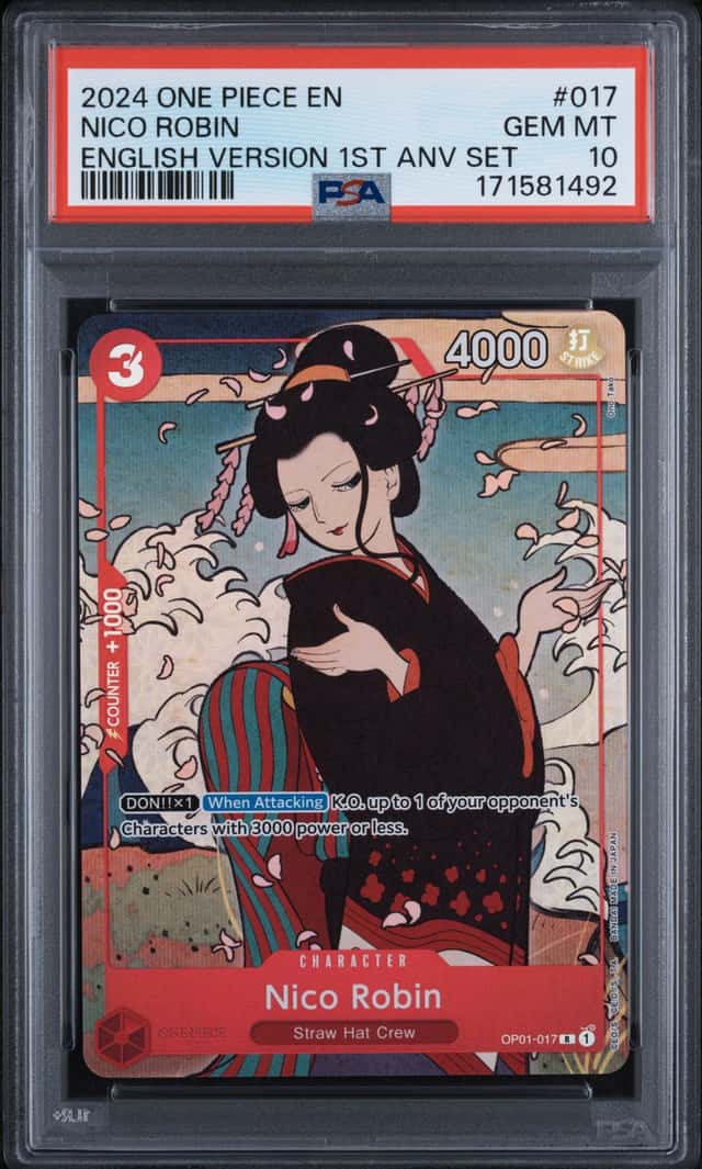 2024 One Piece English Version 1st Anniversary Set #017 Nico Robin PSA 10